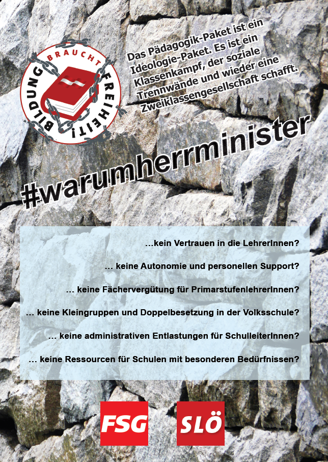 Plakat WarumHerrMinister